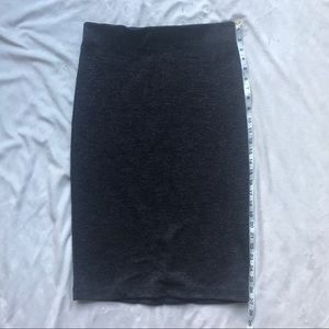 LOFT Charcoal Jersey Skirt